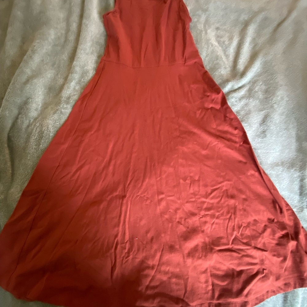 Burnt Orange Sleeveless Dress
